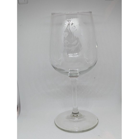 Bernese mountain dog Pet Dog Etched Wine Glass 12.75oz - Picture 2 of 3